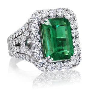 Emerald and Diamond Ring