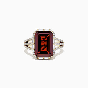 Garnet and Diamond Cocktail Ring